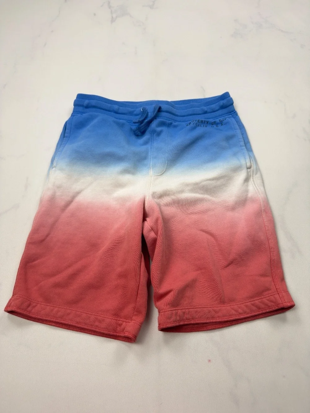 GAP Kids Shorts Blue White Red Ombre Athletic - Boys XXL
